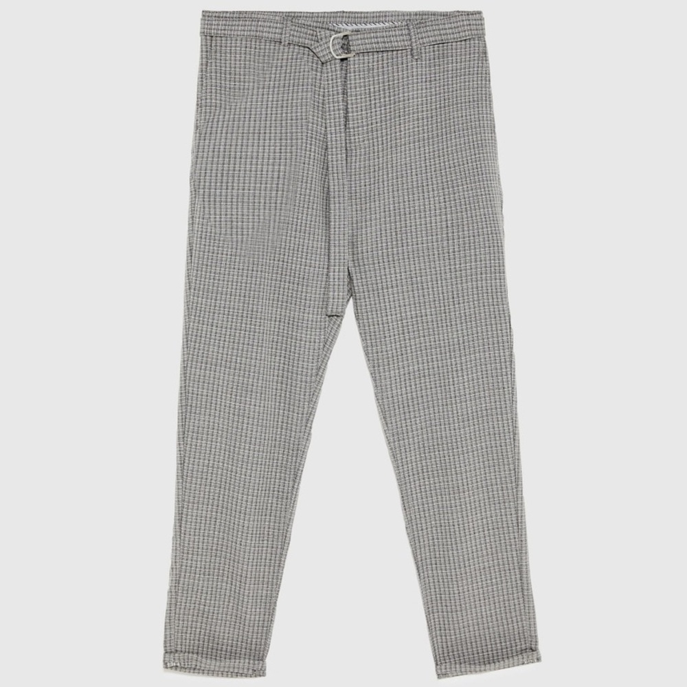 ISO ZARA PLAID BELTED PANTS
